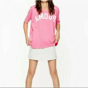 Zadig & Voltaire Joy Spikes NOWT Denim Cotton Mini Skirt $290 Size 38 W 27